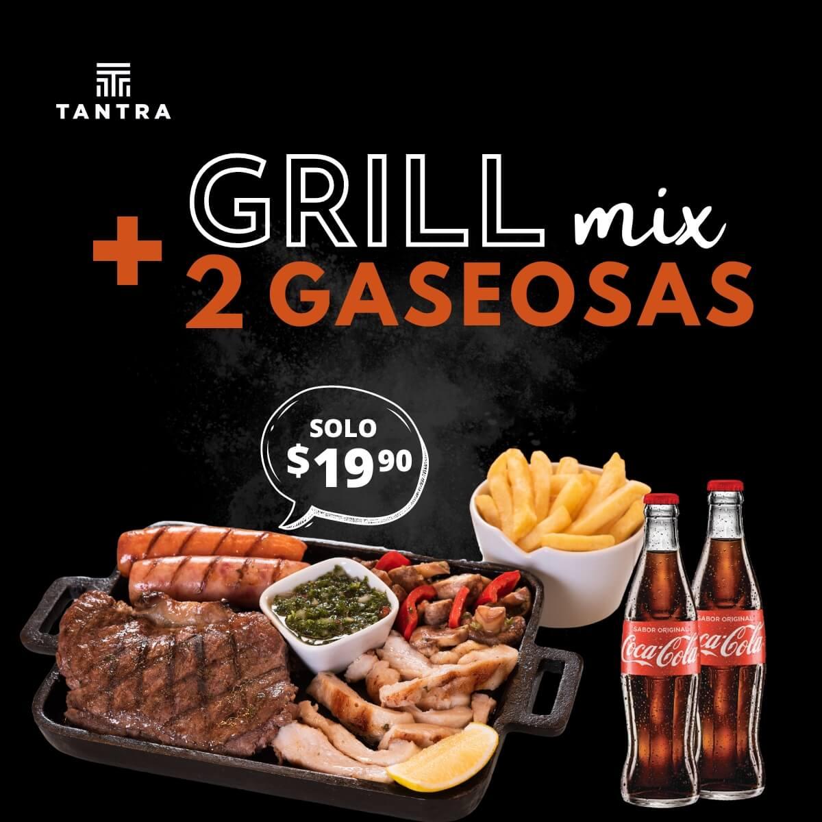 Grill Mix + 2 gaseosas por $19,90